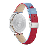 Versace Palazzo Empire Blue Dial Blue & Red Leather Strap Watch for Women - VCO070017