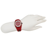 Gucci Sync Quartz Red Dial Red Rubber Strap Watch For Women - YA137303