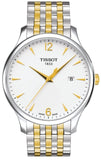 Tissot T Classic Tradition White Dial Two Tone Mesh Bracelet Watch for Women - T063.210.22.037.00