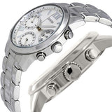 Guess Mini Sunrise Silver Dial Silver Steel Strap Watch For Women - W0448L1