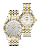 Tissot T Classic Bridgeport Silver Dial Two Tone Mesh Gelang Jam Tangan Untuk Pria - T097.410.22.038.00