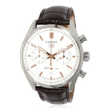 Tag Heuer Carrera Chronograph White Dial Brown Leather Strap Watch for Men - CBN2013.FC6483