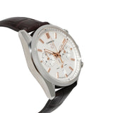 Tag Heuer Carrera Chronograph White Dial Brown Leather Strap Watch for Men - CBN2013.FC6483