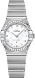 Omega Constellation Manhattan Quartz Diamonds Mother of Pearl Dial Silver Steel Strap Watch for Women - 131.15.25.60.55.001