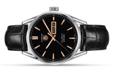 Jam Tangan Pria Tag Heuer Carrera Calibre 5 Automatic Black Dial Black Leather Strap - WAR201C.FC6266