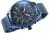 Tommy Hilfiger Gavin Chronograph Blue Dial Blue Mesh Bracelet Watch for Men - 1791471