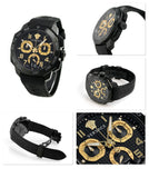 Versace Dylos Chronograph Black Dial Black Rubber Strap Watch for Men - VQC020015