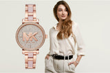 Michael Kors Sofie Quartz Crystals Crystals Rose Gold Dial Rose Gold Steel Strap Watch For Women - MK4336