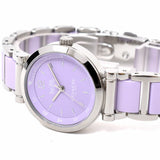 Coach Tristent Purple Dial Two Tone Steel Strap Watch for Women - 14502461