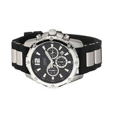 Guess Intrepid Chronograph Black Dial Two Tone Steel Strap Watch for Men - W0167G1