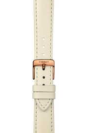 Tissot T Lady Bella Ora Round White Dial Beige Leather Strap Watch For Women - T103.210.36.018.00