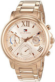 Tommy Hilfiger Claudia Rose Gold Dial Rose Gold Steel Strap Watch for Women - 1781743