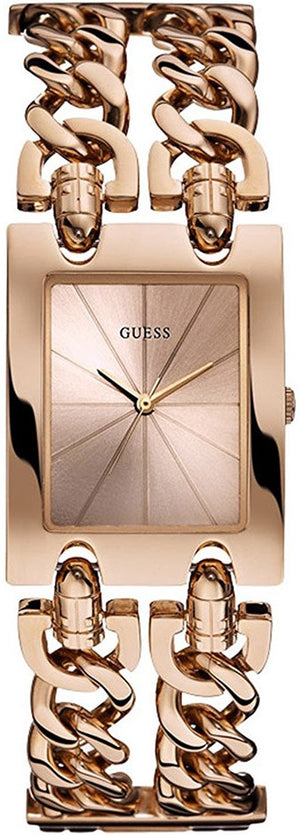 Guess Mod Heavy Metal Rose Gold Dial Rose Gold Steel Strap Watch For Women - W1117L3