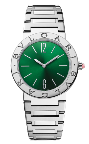 Bvlgari Bvlgari Bvlgari Lady Green Dial Silver Steel Strap Watch for Women - BVLGARI103693