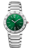 Bvlgari Bvlgari Bvlgari Lady Green Dial Silver Steel Strap Watch for Women - BVLGARI103693