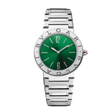 Bvlgari Bvlgari Bvlgari Lady Green Dial Silver Steel Strap Watch for Women - BVLGARI103693