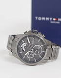 Tommy Hilfiger Decker Quartz Black Dial Black Steel Strap Watch for Men - 1791347