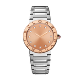 Bvlgari Bvlgari Bvlgari Resort Limited Edition Diamonds Gold Dial Silver Steel Strap Watch for Women - BVLGARI103682