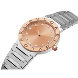 Bvlgari Bvlgari Bvlgari Resort Limited Edition Diamonds Gold Dial Silver Steel Strap Watch for Women - BVLGARI103682