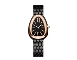 Bvlgari Serpenti Seduttori Black Dial Black Steel Strap Watch for Women - SERPENTI103704