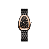 Bvlgari Serpenti Seduttori Black Dial Black Steel Strap Watch for Women - SERPENTI103704