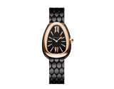 Bvlgari Serpenti Seduttori Black Dial Black Steel Strap Watch for Women - SERPENTI103704