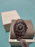 Michael Kors Lauryn Black Dial Purple Steel Strap Watch for Women - MK3724