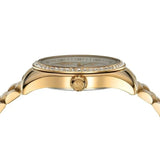 Michael Kors Lexington Mother of Pearl White Dial Gold Steel Strap Watch for Women - MK1079