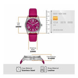 Michael Kors Lexington Quartz Fuchsia Dial Fuchsia Leather Strap Watch For Women - MK4749