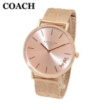 Coach Perry Rose Gold Dial Rose Gold Mesh Bracelet Watch for Women - 14503343