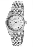 Michael Kors Lexington Quartz White Dial Silver Steel Strap Watch For Women - MK3228