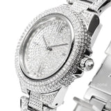 Michael Kors Camille Crystal Pave Dial Silver Steel Strap Watch for Women - MK5869