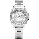 Coach Mini Boyfriend Diamonds Silver Dial Silver Steel Strap Watch for Women - 14501699