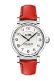 Coach Madison White Dial Red Leather Strap Watch for Women - 14502407