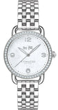 Coach Delancey Mother of Pearl Dial Silver Steel Strap Watch for Women - 14502477