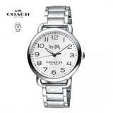 Coach Delancey White Dial Silver Steel Strap Watch for Women - 14502495