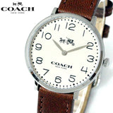 Coach Slim Easton White Dial Brown Leather Strap Watch for Women - 14502682