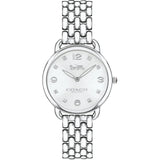 Coach Delancey Slim Silver Dial Silver Steel Strap Watch for Women - 14502781