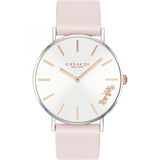 Coach Perry White Dial Pink Leather Strap Watch for Women - 14503118