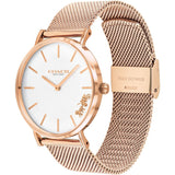 Coach Perry White Rose Gold Mesh Bracelet Watch for Women - 14503126