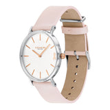 Coach Perry White Dial Pink Leather Strap Watch for Women - 14503128