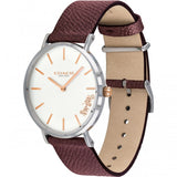 Coach Perry White Dial Brown Leather Strap Watch for Women - 14503154