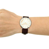 Coach Perry White Dial Brown Leather Strap Watch for Women - 14503154