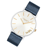 Coach Perry White Dial Blue Leather Strap Watch for Women - 14503156