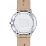 Coach Perry White Dial Champagne Leather Strap Watch for Women - 14503157