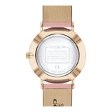 Coach Delancey Gold Dial Pink Leather Strap Watch for Women - 14503332