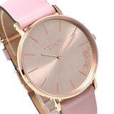 Coach Perry Rose Gold Dial Pink Leather Strap Watch for Women - 14503332-C