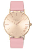 Coach Delancey Gold Dial Pink Leather Strap Watch for Women - 14503332