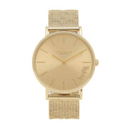 Coach Perry Gold Dial Gold Mesh Bracelet Watch for Women - 14503342