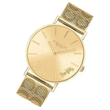 Coach Perry Gold Dial Gold Mesh Bracelet Watch for Women - 14503342